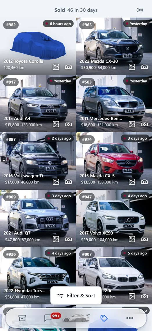 MM Carz Pro sålda lista.